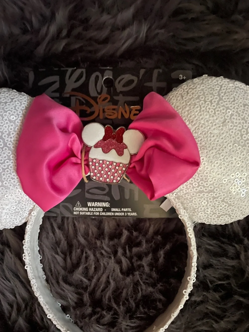 Minnie mouse white and pink ears